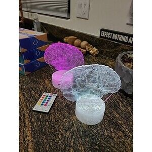3D Illusion Lamp. Remote Control And Colour Change. Brain New